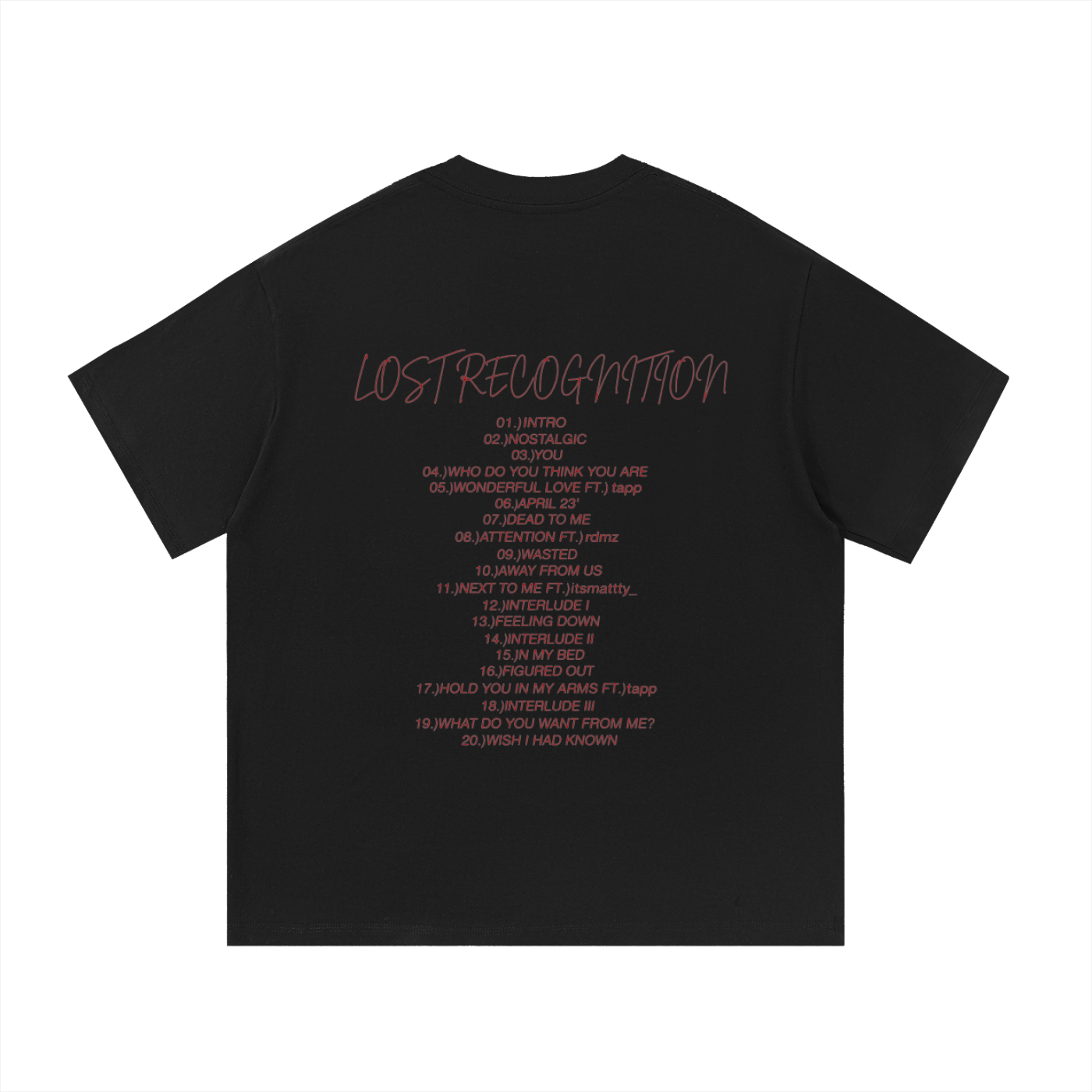 ethxn's LOST RECOGNITION 30/30 BLACK T-SHIRT!