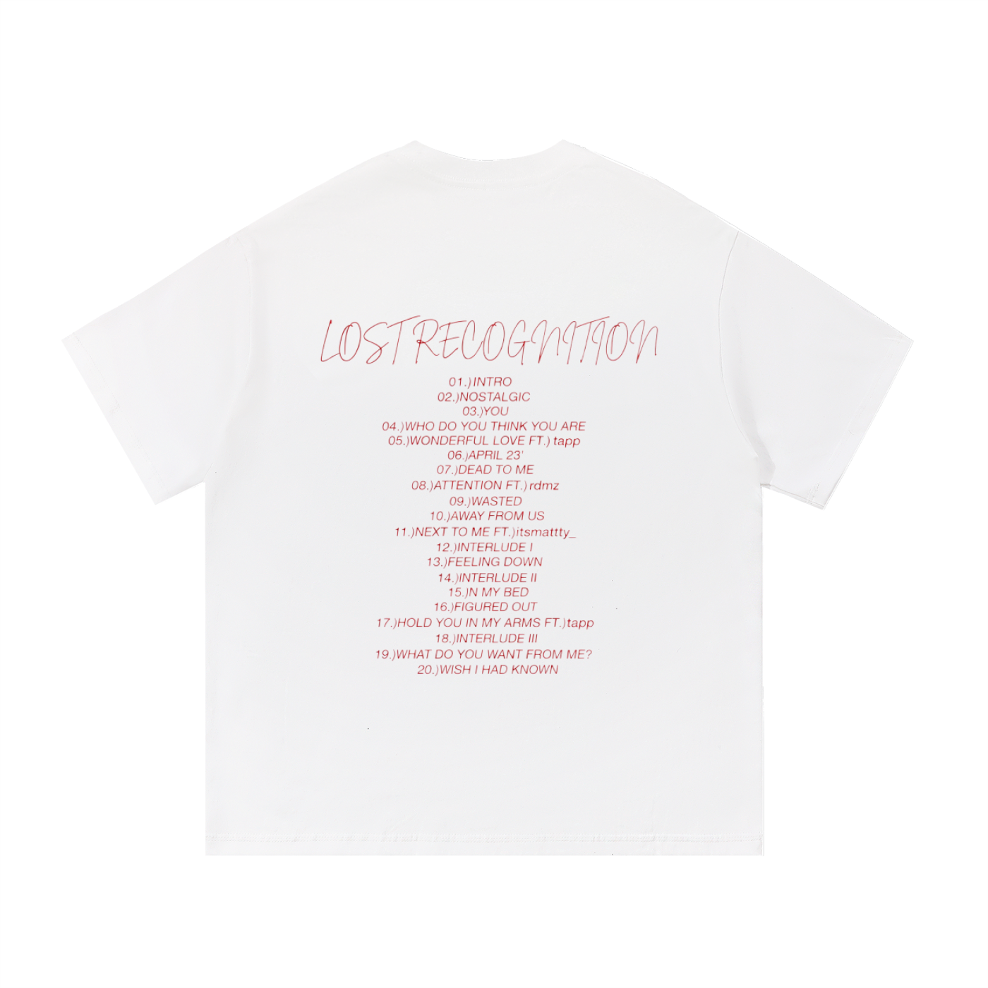 ethxn's LOST RECOGNITION 30/30 WHITE T-SHIRT!